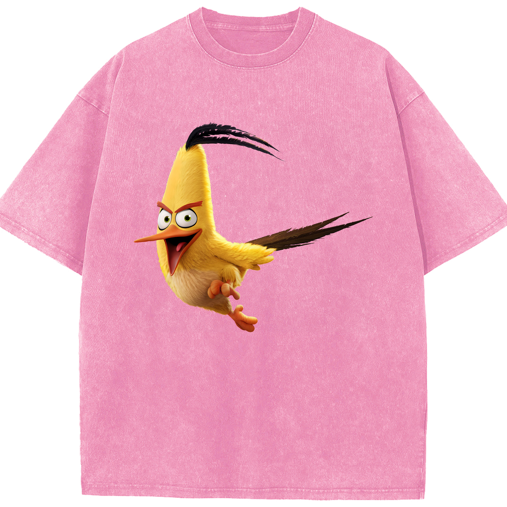 （画像用） Angry Birds アングリーバード 綿100% ヴィンテージ風 半袖Tシャツ（フロントプリント）